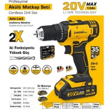 Sgs 5249 Akülü Darbeli Matkap Seti Çift Akülü 20 Volt- 1.5 Amper