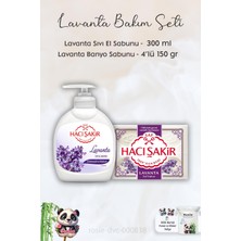 Hacı Şakir Lavanta Dinlendirici Sıvı Sabun 300 Ml, Lavanta Kokulu Banyo Sabunu 4 X 150 Gr Ve Rosıe