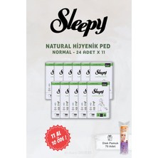 Sleepy 11 Al 10 Öde Natural Hassas Hijyenik Ped Normal 24 Adet ve Disk Pamuk