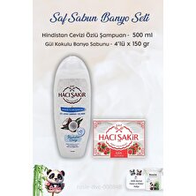 Hacı Şakir Hindistan Cevizi Şampuan 500 Ml,  Gül Kokulu Banyo Sabunu 4 X 150 Gr Ve Rosıe