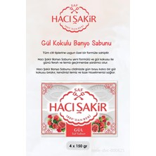 Hacı Şakir Zeytinyağlı  Sıvı Sabun 300 Ml, Gül Kokulu Banyo Sabunu 4 x 150 gr ve Rosıe