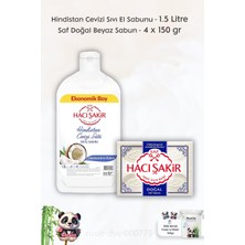 Hacı Şakir Hindistan Cevizi Sıvı El Sabunu 1500 Ml,  saf Doğal Sabun 4 x 150 gr ve Rosıe