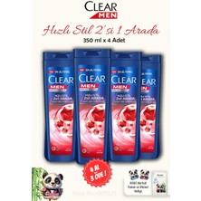 Clear 4 Al 3 Öde Clear Men Kepeğe Karşı Etkili Hızlı Stil 2'si 1 Arada Şampuan 350 ml ve Rosıe