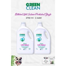 Green Clean 2 Adet Green Clean Bitkisel Likit Sabun Portakal Yağlı 2750 ml ve Rosıe