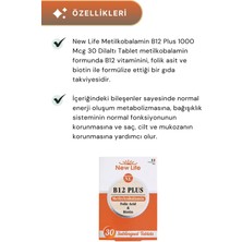 New Life Metilkobalamin B12 Plus 1000 Mcg 30 Dilaltı Tablet - 4 Adet
