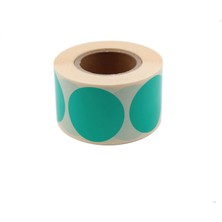 Store Renk Zemin Baskılı Kuşe Etiket 40MM Çapında 500 Adet 40MM Kuka Çapı (Yeşil)