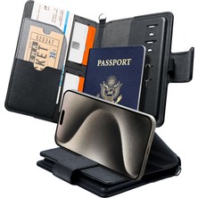 Spigen Caseology Seyahat Çantası Pasaport Cüzdan RFID Korumalı Nano Pop Passport Holder Black Sesame - AFA07100