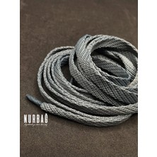Nurbağ Dokuma Antrasit Yassı Polyester Bağcık 120 cm 1 Çif Bağcık