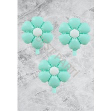 Rönesans Parti Papatya Folyo Balon Seti 3'Lü Makaron Su Yeşili