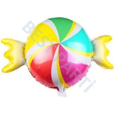 Rönesans Parti Renkli Şeker Folyo Balon 75 x 46  cm