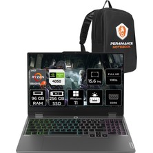 Lenovo Loq Amd Ryzen 7 8845HS 96GB 256GB SSD RTX4050/6GB 15.6" Fhd 144Hz W11P Taşınabilir Bilgisayar & Per4 Çanta 83DX0093TRP416