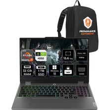 Lenovo Loq Amd Ryzen 7 8845HS 32GB 1tb SSD RTX4050/6GB 15.6" Fhd 144Hz W11H Taşınabilir Bilgisayar & Per4 Çanta 83DX0093TRP358