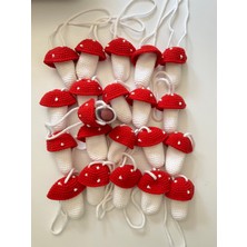 Amigurumi Örgü Mantar Lip Balm Kılıfı, Lip Gloss Kılıfı, Çanta Aksesuarı, El Yapımı Hediyelik