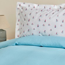 Karaca Home Joy Sail %100 Pamuk Tek Kişilik Pike Takımı Turkuaz
