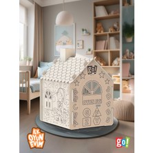 Go Toys Ilk Oyun Evim Xxl Boy Dayanıklı Karton Boyama Aktivite Evi