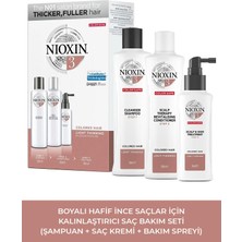 Nioxin System Kit 3 - Boyalı Hafif Ince Saçlar Için Kalınlaştırıcı Bakım