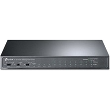 Tp-Lınk 11 Port TL-SL1311MP 10/100 + 8-Port Poe+ 2x Gigabit + 1x Sfp Switch (124W) (Siyah Çelik Kasalı)