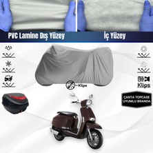 Ultra Shop Lambretta V200 Uyumlu Motosiklet Brandası Çanta Topcase Uyumlu Motor Branda