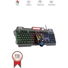 Torima Tmk-06 Gaming Rgb Işıklı Kablolu Q Klavye ve Mouse Seti Siyah