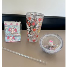 Twotwo Hello Kitty ve Mini Defter Pipetli Bardak,suluk-Soğuk Içecek Suluk,kokteyl Için,çocuk Hediye