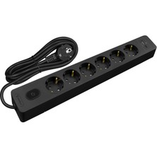 Seldur Kablolu Usb/type-C 6'lı 2 Metre Siyah Grup Priz