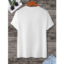 Adisia Baskılı Oversize T-Shirt - Beyaz