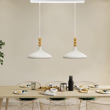 Bamyum Ikili Champion Dokulu Açık Krem Sarkıt Lamba Yemek Masası Oturma Odası Mutfak Salon Otel Café