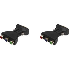 Vuebul 2x 3rca Rgb Dişi - Hd 15-Pin VGA Stili Komponent Video Jak Adaptörü Dönüştürücü (Yurt Dışından)