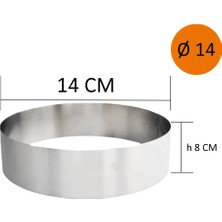 Beysa Pasta Çemberi Pandispanya Yuvarlak 14 cm H8