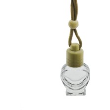 Mutlu Adım 12 Adet 8cc Araba Kokusu Şişesi Bambu Kapaklı Kalp