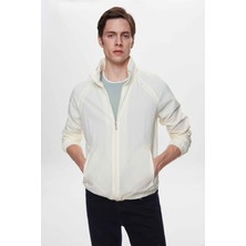 Twn Slim Fit Ekru Gizlenebilir Kapüşonlu Rüzgar Geçirmez Bomber Mont 2EC073081003M