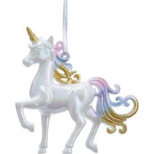 Mutlu Adım 10CM Plastik Unicorn Yılbaşı Ağaç Süsü 1 Adet Mod.2