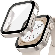 Quse Apple Watch Seri 9-8-7 45MM Uyumlu Kavissiz Suya Dayanıklı Kasa Koruyucu Starlight