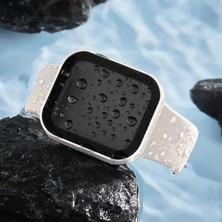 Quse Apple Watch Seri 9-8-7 45MM Uyumlu Kavissiz Suya Dayanıklı Kasa Koruyucu Starlight