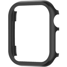 Quse Apple Watch Seri 9-8-7 41MM Uyumlu Alüminyum Metal Kasa Koruyucu Siyah