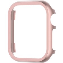 Apple Watch Seri 9-8-7 41MM Uyumlu Alüminyum Metal Kasa Koruyucu Pembe