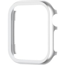 Quse Apple Watch Seri Se-6-5-4 40MM Uyumlu Alüminyum Metal Kasa Koruyucu Gümüş