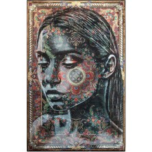Rugs Modern Kadın Yüzü Figürlü Sanatsal Desenli Dekoratif Halı 1728