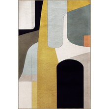 Rugs Modern Sdney Sarı Bej Temalı Çok Renkli Karma Şekil Desenli Kreatif Modern Dekoratif Halı 2221