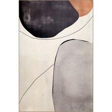 Rugs Modern Sdney Gri Bej Temalı Soyut Desenli Kreatif Modern Dekoratif Halı 2207