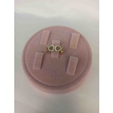 Humer Accessories Zirkon Detay Kalp Model Ayarlanabilir Çelik Yüzük