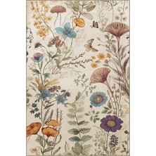 Rugs Modern Doğa Temalı Çok Renkli Çiçek Yaprak Desenli Kreatif Modern Dekoratif Halı 2309