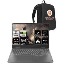 Lenovo Loq Intel Core I5 12450H 48GB 256GB SSD RTX3050/6GB 15.6" Fhd 144Hz Fdos Taşınabilir Bilgisayar & Per4 Çanta 82XV00WYTXP326