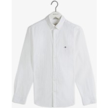 Gant Erkek Beyaz Regular Fit Düğmeli Yaka Gömlek 3824108T.110