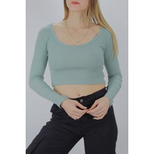 Glamfit U Yaka Kaşkorse Bluz Mint - 138.950