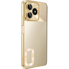 Gpack Realme C53 Kılıf Logo Gösteren Kamera Korumalı Silikon Gold