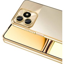 Gpack Realme C53 Kılıf Logo Gösteren Kamera Korumalı Silikon Gold