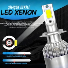 Furens Renault Taliant 2021-2023 Kısa Far Uyumlu Şimşek Etkili LED Xenon Performance Series H7