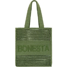 Bonesta Swimwear Posıtano Mıdı Olıve Green Plaj Çantası