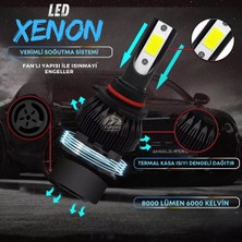 Furens Renault Symbol 2013-2021 Kısa Far Uyumlu Şimşek Etkili LED Xenon Light Series H7